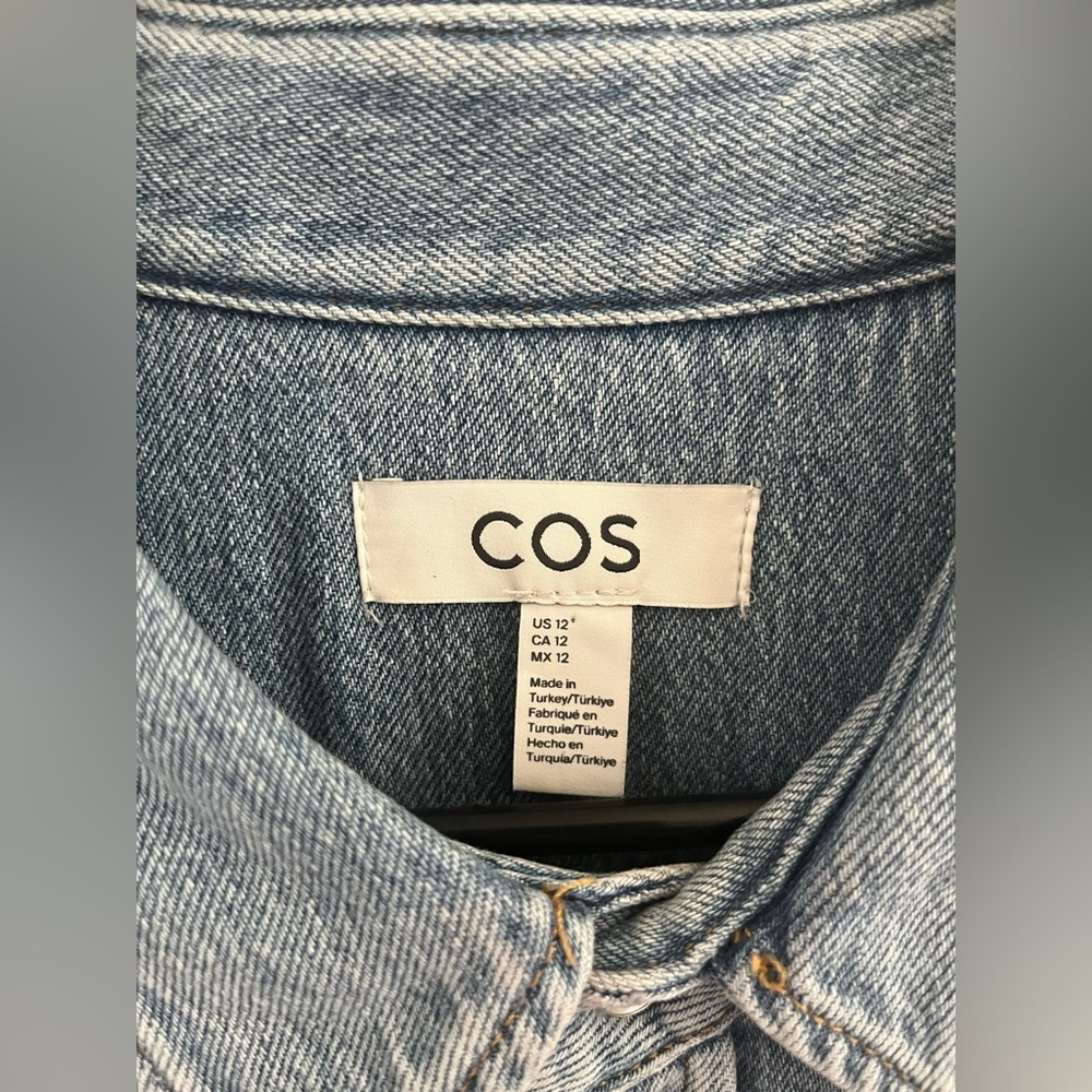 COS Denim Maxi Shirt Dress Sz. 12 - Picture 7 of 16